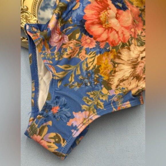 🆕 ZIMMERMANN KIDS 🧿 NWT August Trim Scoop 1PC, Dusty Blue Floral - Sz 2Y - Picture 10 of 13